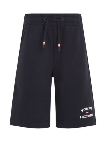 Cotton Bermuda Shorts with Front Printed Logo