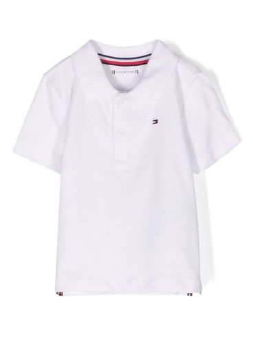 Stretch Cotton Polo Shirt with Front Logo