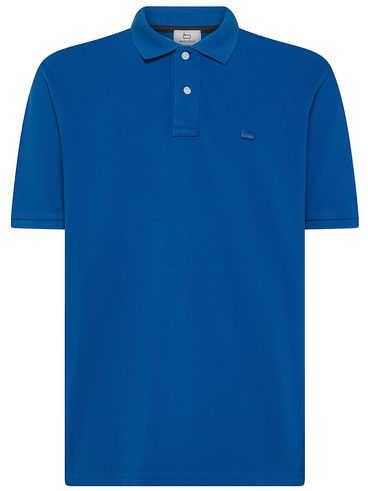 Short Sleeve Cotton Polo Shirt with Embroidered Logo