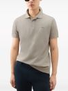 Polo Shirt in Stretch Cotton with Embroidered Logo Text