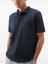 Short Sleeve Cotton Polo Shirt with Embroidered Logo