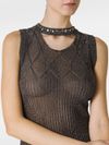 Jin lurex top with semi-transparent construction