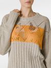 Demagoj sweater in linen and viscose with embroidered design