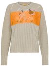 Demagoj sweater in linen and viscose with embroidered design