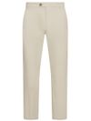 Cotton trousers with front pleats