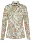 Camicia in cotone con stampa paisley