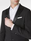 Single-breasted blazer with shiny lapels