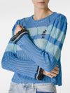 Olaf viscose sweater with stripes