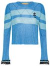 Olaf viscose sweater with stripes