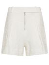 Shorts in cotone strutturato a vita alta