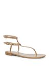 Low flip-flop sandals with double straps