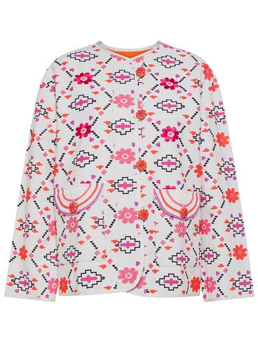 Dina Love Flowers jacket in embroidered organic cotton