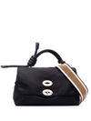 Small Postina bag in calf leather with knot on the handle