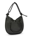 Large Demi half-moon leather bag in calf leather