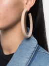 Circular coated metal earrings
