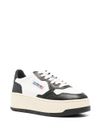 Sneakers platform 'Medalist' in pelle di vitello bianco e nero