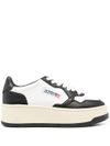 Sneakers platform 'Medalist' in pelle di vitello bianco e nero