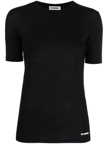 Short-sleeved cotton T-shirt with logo