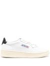 autry - 'Medalist' calf leather sneakers with contrast heel