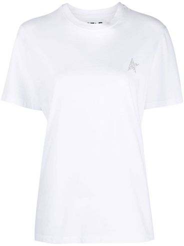 T-shirt in cotone stampa logo stella a contrasto