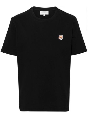 Cotton T-shirt with front fox patch
