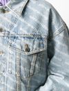 Giacca Falling Back in denim con logo stampato