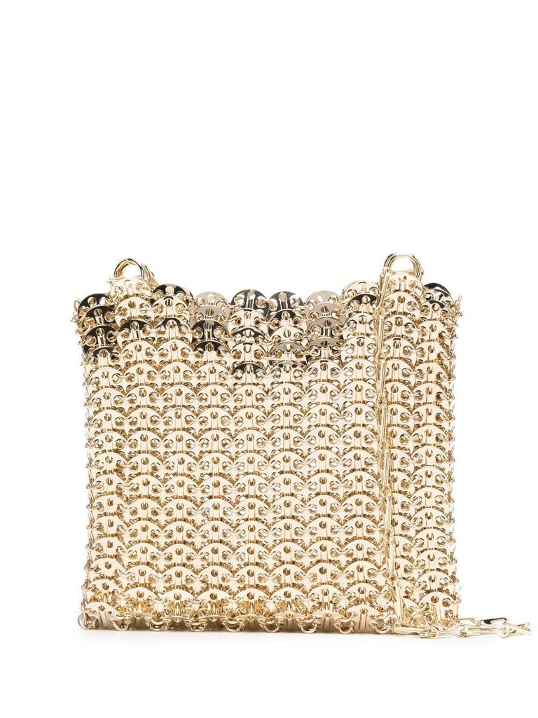 Shop Rabanne 'iconic 1969' Brass Disc Bag In Oro