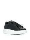 'Oversize' calfskin leather sneakers with contrast sole