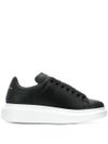 'Oversize' calfskin leather sneakers with contrast sole