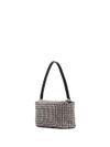 Medium heiress shoulder bag in metallic mesh with crystal rhinestones