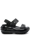 crocs - Sandali Mega Crush in gomma con cinturini e platform lucida