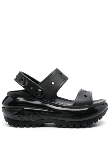 Mega Crush rubber sandals with glossy platform and straps