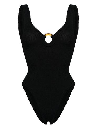 Celine Swim stretchy one-piece swimsuit with front hoop