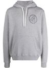 Cotton hoodie with front logo print