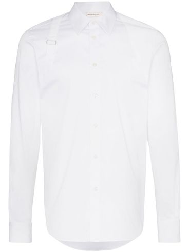 Cotton shirt with front buckle