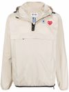 Giacca Comme des Garcons Play x K-Way con logo frontale