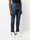 Slim stretch cotton jeans with logo tag