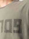 T-shirt in cotone con stampa logo frontale