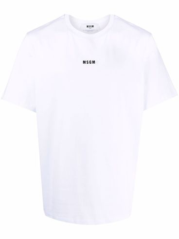 T-shirt in cotone con logo stampato frontale