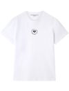 T-shirt in cotone con stampa logo frontale