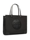 Borsa grande shopping 'Ella' in nylon riciclato con logo frontale