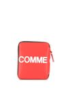 comme des garcons wallet - Calf leather wallet with contrast printed logo