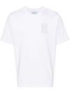 T-shirt in cotone con stampa tennis frontale e sul retro