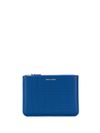 comme des garcons wallet - Pochette in pelle di vitello con placca logo frontale