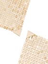 'Chainmail' drop earrings in brass mesh