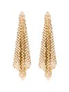 'Chainmail' drop earrings in brass mesh