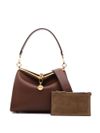 Medium Vela bag in calfskin leather with mini pouch