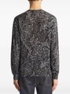 Silk and cashmere sweater with paisley print