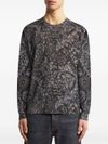 Silk and cashmere sweater with paisley print