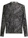 Silk and cashmere sweater with paisley print